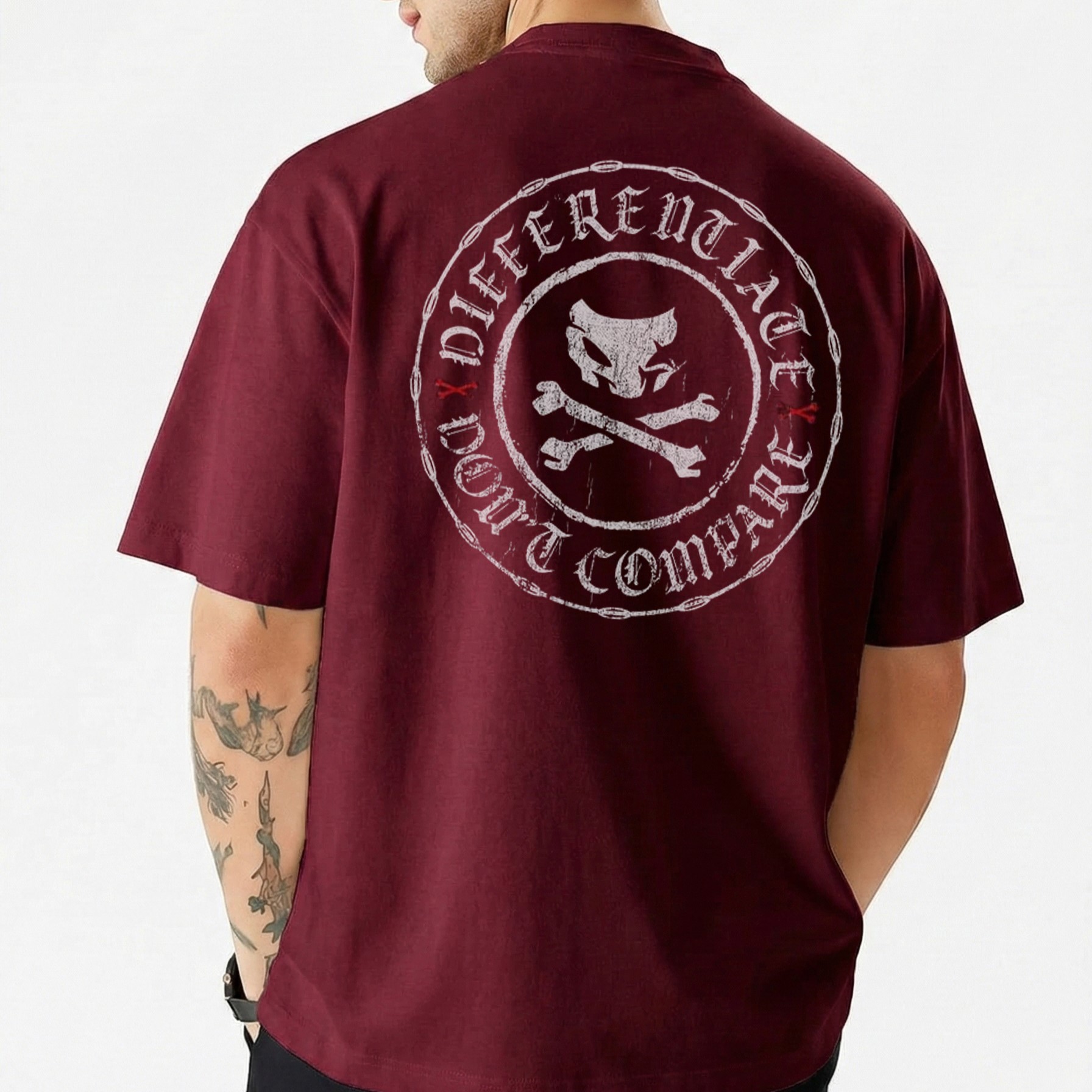 Men's Stylish Premium Drop Shoulder - Maroon Code: 12938